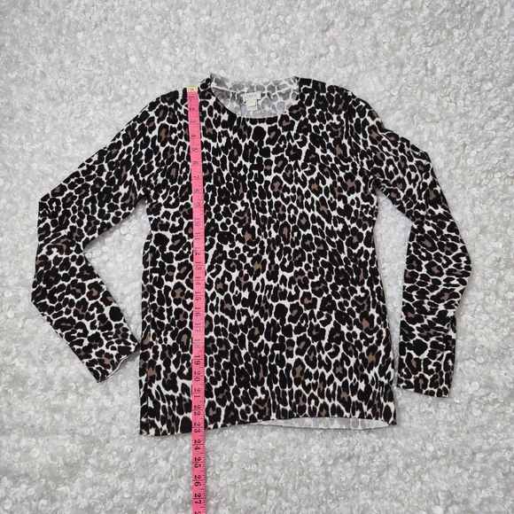J.Crew Tippi Leopard Print Sweater XS Animal Print Pullover - Picture 5 of 7